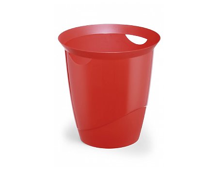 Kosz na śmieci DURABLE Trend bezbarwny czerwony 16l (4005546107813)