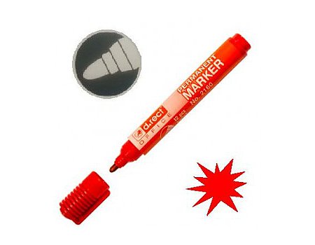 Marker permanentny D.rect 2106 - czerwony