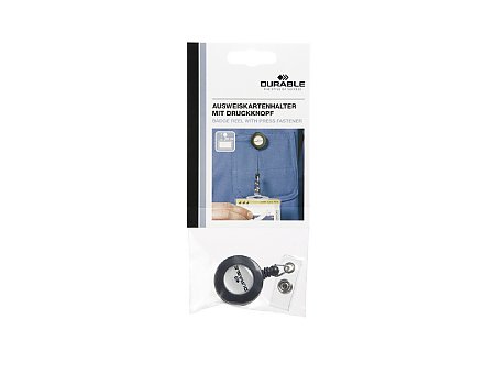 Mechanizm ściągający do identyfikatora DURABLE z zatrzaskiem czarny (4005546804293)