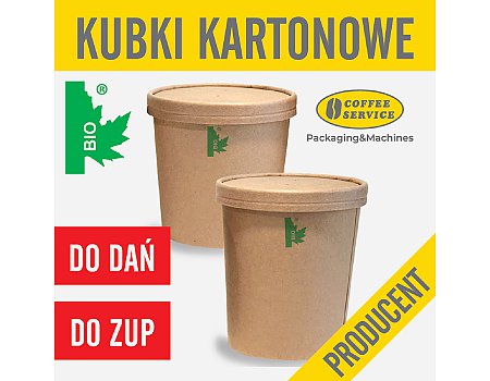 ♻️OPAKOWANIA BIO / ECO ➜ Biodegradowalne kubki kartonowe - producent
