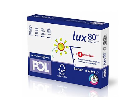 Papier ksero POLLUX A4 80g 4 dziurki 500ark. (5901657320853)