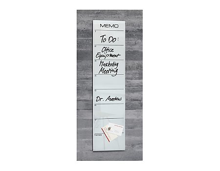 Planer suchościeralno-magnetyczny SIGEL 20x80cm szklany biały (4004360887611)