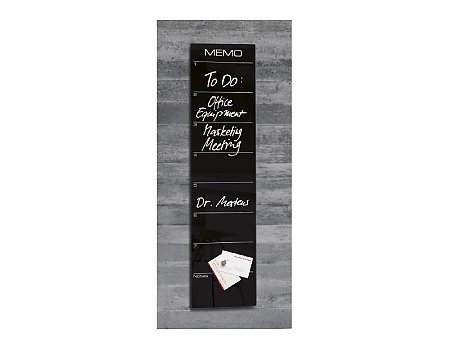 Planer suchościeralno-magnetyczny SIGEL 20x80cm szklany czarny (4004360887628)