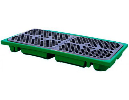 Podłoga robocza GREEN LINE z tworzywa pod dwie beczki (09-1122D)
