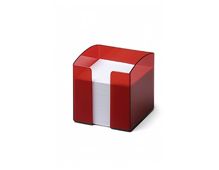 Pojemnik na karteczki DURABLE Trend czerwony bezbarwny (4005546107738)