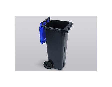 Pojemnik plastikowy na odpady, 140 L niebieska pokrywa (61763)