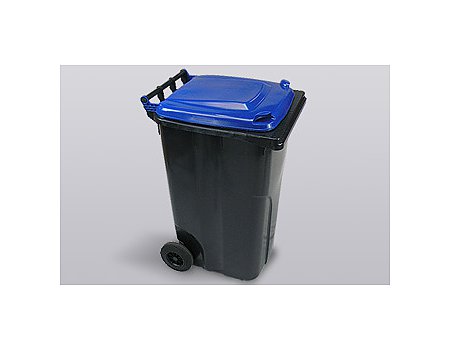 Pojemnik plastikowy na odpady, 240 L niebieska pokrywa (61773)