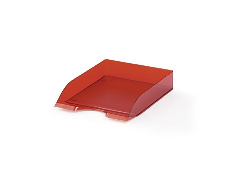 Półka na dokumenty DURABLE Basic bezbarwna czerwona (4005546107899)