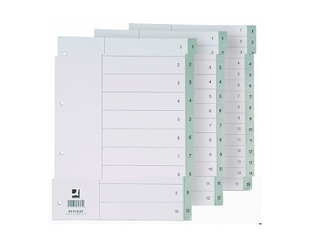 Przekładki PP Q-CONNECT numeryczne szare 1-31 (5705831018303)