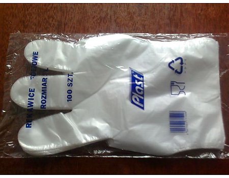 Rękawiczki foliowe HDPE (z atestem do kontaktu z żywnością)