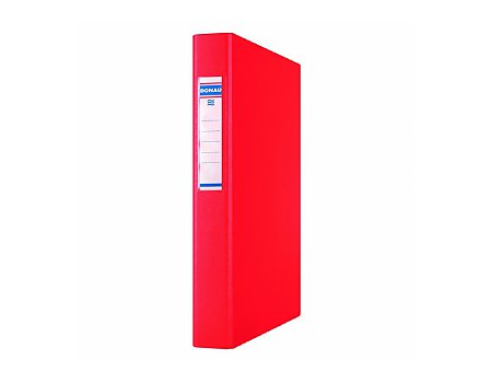 Segregator DONAU A4/40mm 4 ringi czerwony (5901498015239)