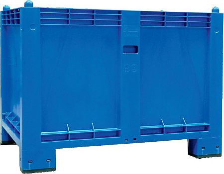 Skrzyniopaleta plastikowa 1200x800 niebieska z atestem (09-087N)