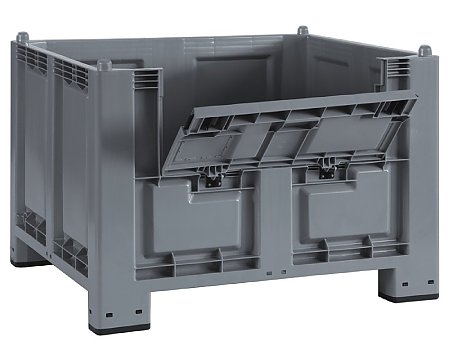Skrzyniopaleta plastikowa 1200x800 z klapą uchylną (09-090)