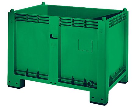Skrzyniopaleta plastikowa 1200x800 zielona z atestem (09-087Z)