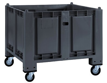 Skrzyniopaleta plastikowa 1200x800mm na kołach (09-147)