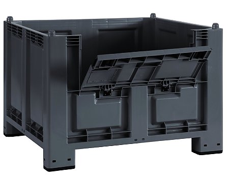 Skrzyniopaleta plastikowa 1200x800mm z klapą uchylną (09-086)