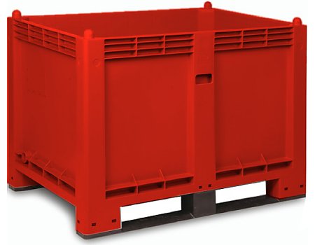 Skrzyniopaleta plastikowa na płozach czerwona (09-107C)