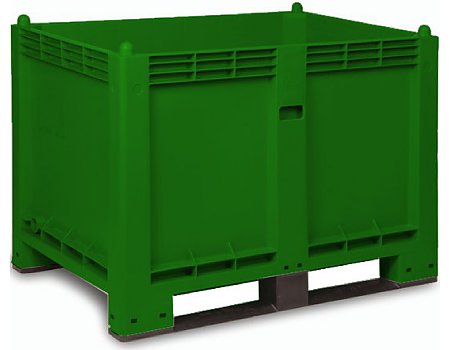 Skrzyniopaleta plastikowa na płozach zielona (09-107Z)