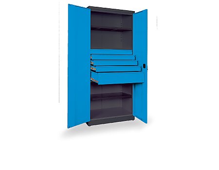 Szafa narzędziowa SN880/2S1 - 1950x880x535 mm 7024/5015 (06-240 7024/5015)