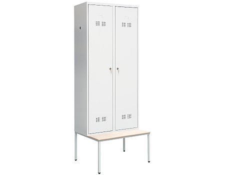 Szafka bhp SUP E400-02 w zestawie z ławką jednostronną (06-5728.Z.LAWKAJ)