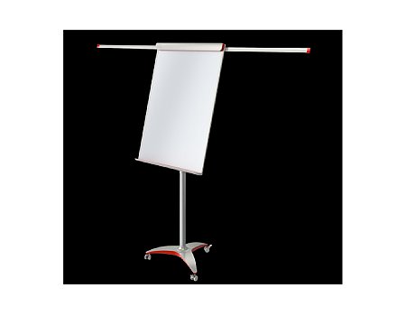 Tablica flipchart 2x3 Mobilechart Pro Red z wyciąganymi ramionami na kółkach (5907627317977)
