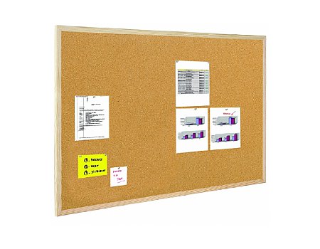 Tablica korkowa BI-OFFICE 40x30cm w ramie drewnianej (5603750110125)