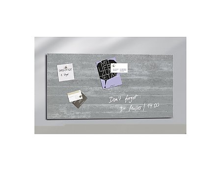 Tablica suchościeralno-magnetyczna SIGEL 91x46cm szklana szary beton (4004360867125)