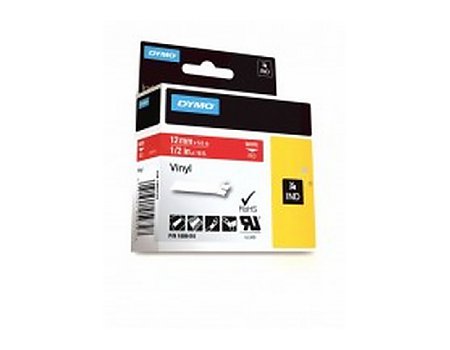 Taśma przemysłowa DYMO winylowa czerwona 12mm (0071701059727)