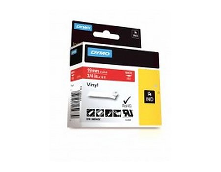 Taśma przemysłowa DYMO winylowa czerwona 19mm (0071701059789)