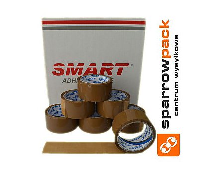 Taśmy pakowe SMART akryl 48mm/60y brązowe - karton 36 szt