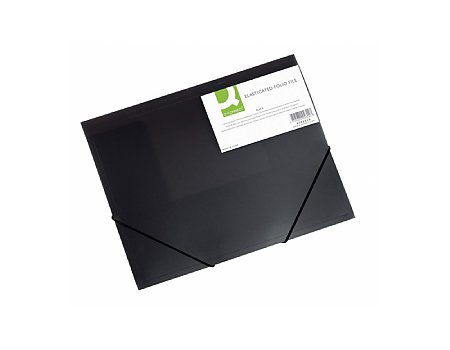 Teczka z gumką Q-CONNECT A4 PP czarna (5705831023147)