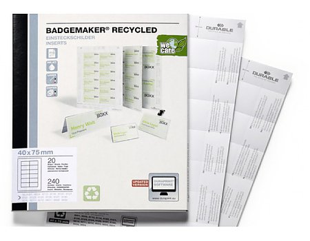 Wkłady do identyfikatorów DURABLE BADGEMAKER 40x75mm (4005546107141)