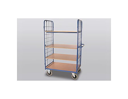 Wózek półkowy, 3 półki, 2 osiatkowane ścianki (73600)