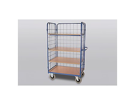 Wózek półkowy, 3 półki, 3 osiatkowane ścianki (73801)