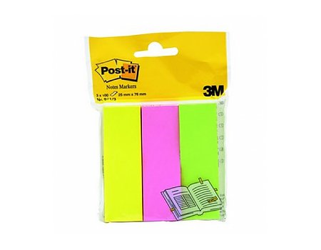 Zakładki indeksujące 3M Post-It 3 bloczki 26x76mm 3 kolory (3134375317153)