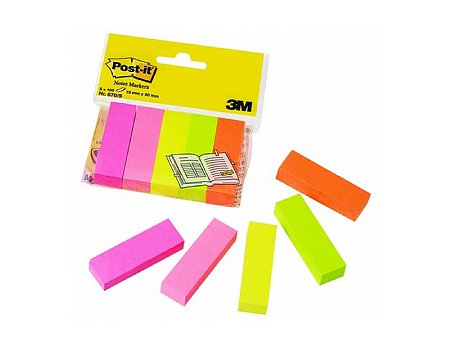 Zakładki indeksujące 3M Post-It 5 bloczków 15x50mm 5 kolorów (3134375317160)
