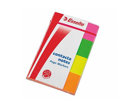 Zakładki indeksujące ESSELTE Contacta 4x50szt. 4 kolory neonowe (5411313830195)