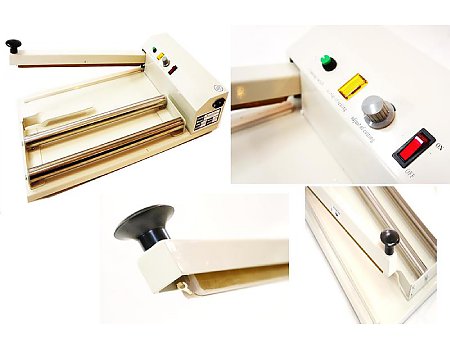 Zgrzewarka ręczna z rolkami 450 mm, odcinająca folię