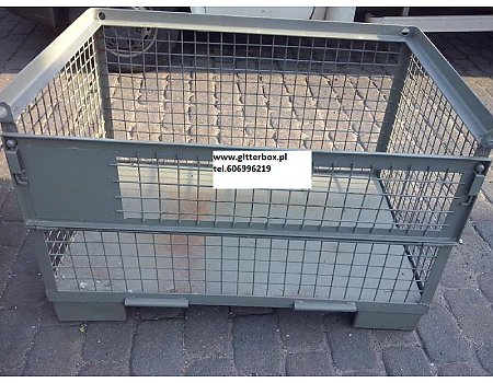 Pojemniki siatkowe skrzyniopalety kosze gitterbox palety skrzyniowe
