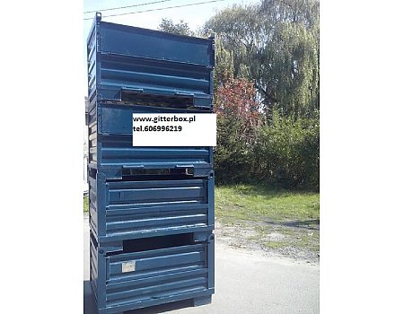 Pojemniki siatkowe skrzyniopalety kosze gitterbox palety skrzyniowe